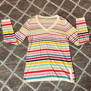Talbots Outlet Multi-Colored Striped Sweater, Size Small